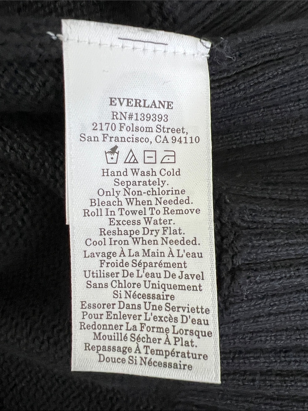 New Everlane The Boxy Turtleneck in Everyday Cotton in Black Size XS - Picture 9 of 12